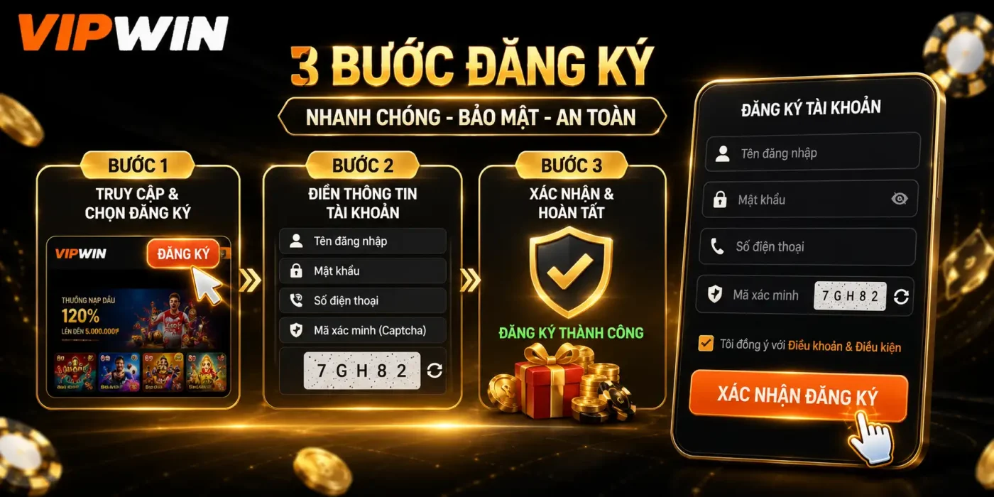 Trang chủ 20 Hướng dẫn đăng ký tài khoản VIPWIN chỉ với 3 bước